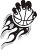 Vector clipart: basketball flame