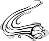 Vector clipart: basketball flame