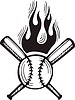 Vector clipart: baseball flame