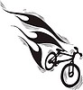 Vector clipart: bike flame