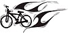 Vector clipart: bike flame