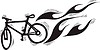 Vector clipart: bike flame