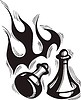 Vector clipart: chess flame