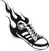 Vector clipart: gym shoes flame