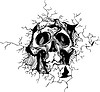 Vector clipart: skull tattoo