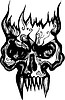 Vector clipart: skull flame