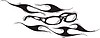 Vector clipart: spectacles flame