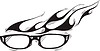 Vector clipart: spectacles flame