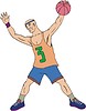 Vector clipart: basketball-player