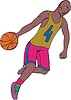 Vector clipart: basketball-player