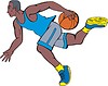 Vector clipart: basketball-player