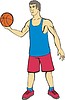 Vector clipart: basketball-player