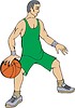 Vector clipart: basketball-player