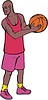 Vector clipart: basketball-player