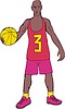 Vector clipart: basketball-player