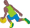 Vector clipart: basketball-player