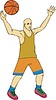 Vector clipart: basketball-player