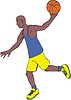 Vector clipart: basketball-player