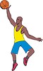 Vector clipart: basketball-player