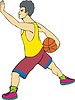 Vector clipart: basketball-player