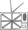 Vector clipart: tv set