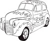 Vector clipart: hot rod