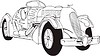 Vector clipart: vintage hot rod