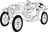 Vector clipart: vintage hot rod