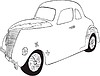 Vector clipart: vintage hot rod