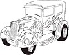 Vector clipart: vintage hot rod