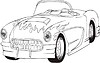 Vector clipart: vintage hot rod