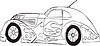 Vector clipart: vintage hot rod