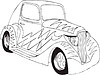 Vector clipart: vintage hot rod