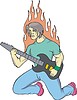 Vector clipart: musician flame