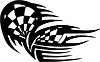 Vector clipart: racing flags
