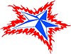 Vector clipart: star flame