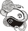 Tribal tatuaje de serpiente (ying-yang) | Ilustración vectorial