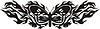 Vector clipart: symmetrical butterfly tattoo