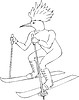 Векторный клипарт: мультяшный маскот птица