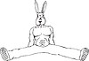 Векторный клипарт: мультяшный маскот кролик