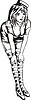 Vector clipart: anime girl