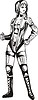 Vector clipart: anime girl