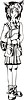 Vector clipart: anime girl
