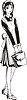 Vector clipart: anime girl