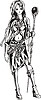 Vector clipart: anime girl
