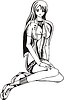 Vector clipart: anime girl