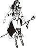 Vector clipart: anime girl