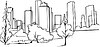 Vector clipart: Houston skyline