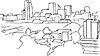 Vector clipart: Phoenix skyline