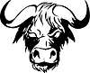 Vector clipart: buffalo head tattoo